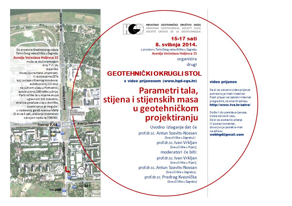 Drugi Geotehnički okrugli stol 08 05 2014 Parametri tala stijena i stijenskih masa
